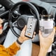 thumbnail image 5 of Taza de aislamiento de paja de 30 oz, termo de vacío para taza de agua de coche con pintura de diamante (blanco) Tmvgtek Para Estrenar, 5 of 8