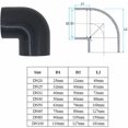 thumbnail image 5 of PVC Angle Elbow PVC Fitting 90° 50mm - Pipe Accessory,DN40(2pcs), 5 of 5
