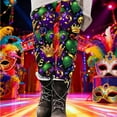 thumbnail image 6 of Meichang Women's Mardi Gras Leggings Mask Print Yoga Pants High Waist Stretchy Carnival Party Tights Leggings, 6 of 7