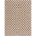 thumbnail image 2 of Hauteloom Lajos Living Room, Bedroom Area Rug - Contemporary - High Pile - Brown, White - 7'10" x 10', 2 of 15