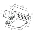 thumbnail image 3 of Air King Aslc50 Advantage 50 Cfm 3 Sone Ceiling Mounted Bath Fan - White, 3 of 5