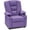 Violet, variant on MCombo Big Kids Recliner Chair with Cup Holders for Toddler Boys and Girls, 2 Side Pockets, 3+ Age Group, Faux Leather 7322 Violet