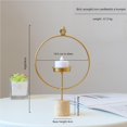 thumbnail image 2 of Portavelas De Pájaro, Candelabro De Círculo De Hierro, Adorno Geométrico, Adornos Para Manualidades Con Luz De Té, Regalo Para El Hogar, Fiesta De Boda Guardurnaity HA022741-00, 2 of 7
