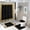 style-1, variant on Black Gold Marble Shower Curtain Set Modern Bathroom Decor Mats 4pcs Fabric Bathroom Curtain Slip Floor Rug Toilet Lid