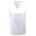thumbnail image 3 of Lixiuxyad Summer Tanks Cami Sleeveless Tops Women Fashion Solid Satin Vest Casual V Neck Silk Sleeveless Vest(White XL), 3 of 4