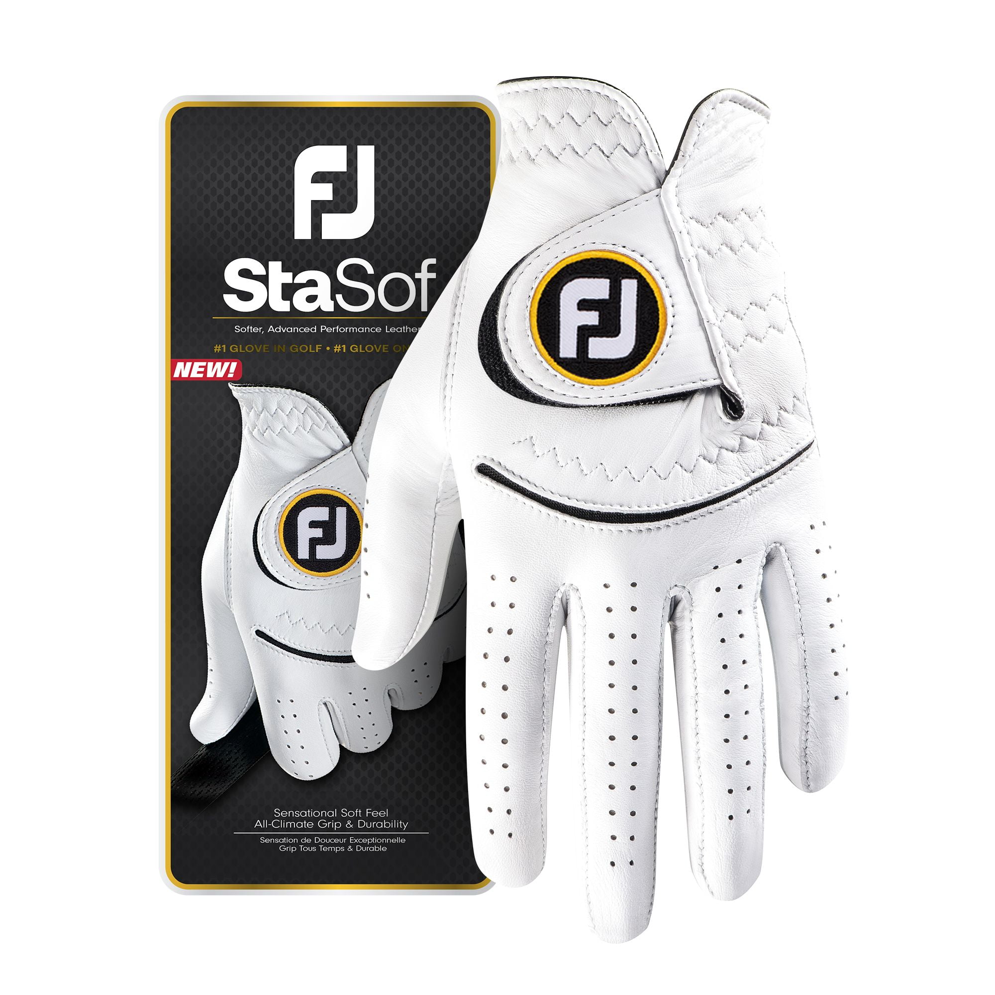 FootJoy 2023 StaSof Golf Glove (Pearl, M)