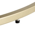 thumbnail image 4 of Weston Home Oddie Gold Finish Velvet Button Tufted Round Ottoman, Beige, 4 of 10