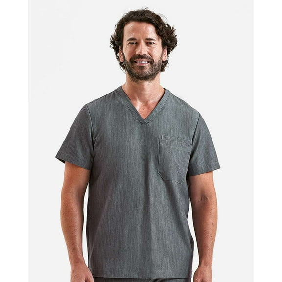 Onna NN200 Limitless V-Neck Stretch Scrub Top-Dynamo Grey-S