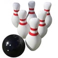 thumbnail image 1 of 1set Kids Portable Inflatable Bowling Suit Game Toy Ball For Outdoors_Perfect Gift, 1 of 5