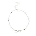 thumbnail image 5 of Minnieouse Tobillera para niñas Estilo simple Adorno de pie hermoso Adorno de joyería único Cadenas de pies para decoración de vestidos Plata en forma plata en forma de 8 2piezas Minnieouse CBP200258, 5 of 5