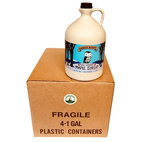 Four 1 Gallon Jugs of 100% Pure Vermont Maple Syrup - Grade A Amber