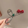 thumbnail image 7 of Misterolina CherryHair Clips Large Metal Hair Claw Exquisite CherryHeart Design S AU09, 7 of 7