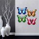 thumbnail image 2 of 3d para mariposa, arte del hierro, decoración de pared, coloridas mariposas colgantes, jardín del hogar, 2 of 4