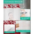 thumbnail image 4 of No Hook Shower Curtain with Snap in Liner, Christmas Snowman Red Xmas Snowflake Winter Hotel Shower Curtains for Bathroom, Washable Shower Curtain Liner Set with Mesh Top Window, 48"x72", 4 of 6