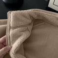 thumbnail image 4 of CHGBMOK Women Fleece Jacket Stand Collar Long Sleeve Full Zip Lightweight Coat Casual Loose Fit Outerwear with Pockets, 4 of 6