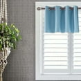 thumbnail image 4 of Thermal Blackout Kitchen Curtains - Light Blocking Grommet Top Window Panels (14×29 Inch, Blue), 4 of 7