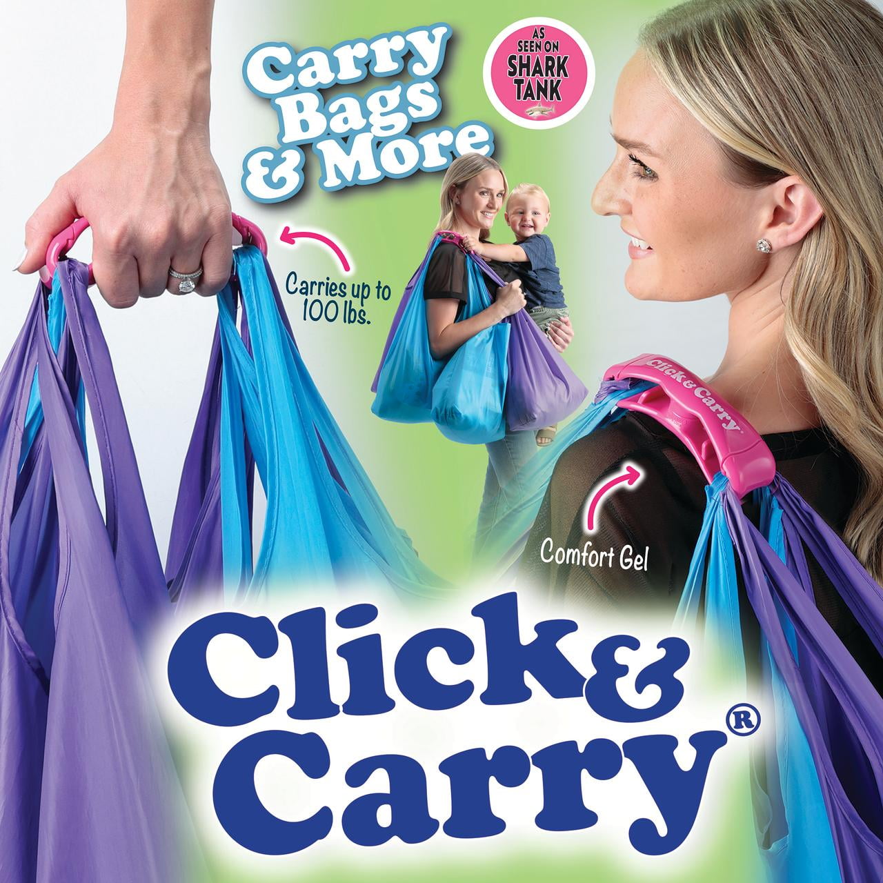 2-Pack Grocery Bag Carrier Handle – Heavy Duty Holder For Shopping Holds 100lbs Reusable Easy To Carry - View #6