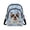 Bulldog Pattern, variant on Floral Bunny Crossbody Bag for Travel Shopping, Adjustable Strap Sling Bag Polyester Zipper Closure Handbag