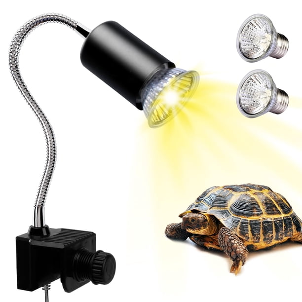 Lámpara térmica para reptiles PewinGo, luz UVA UVB para tortugas de acuario