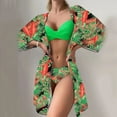 thumbnail image 5 of WREESH Womens Push Up Bikini Sets Fashionista Lady Containing Chest Pad Print Bikini Set Two Piece Swimsuit Beach Bathing Suit Green, 5 of 6