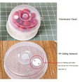 thumbnail image 5 of OYIGU 2 Pcs Plastic Microwave Cover, Microwave Splatter Cover for Food, Transparent Cover, Anti-Splatter Lid With Enlarge Perforated Steam Vents, 9.05 and 6.69 Inches, BPA Free, Clear Plastic, 5 of 8