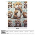 thumbnail image 4 of Nawypu Otter Throws - Soft Fuzzy Plush Blanket Throw for Kids, Boys &amp; Girls - Flannel Blankets for Couch, Travel - Green Cute Blanket Gift, 4 of 6