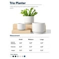 thumbnail image 4 of BEMAY Set of 3 Ceramic Plant Pots (4.3", 5.3" & 6.8") with Drainage Holes and Saucers, Indoor Flower Pots & Modern Planters for Houseplants, Succulents & Small Plants Indoor Planter, 4 of 8