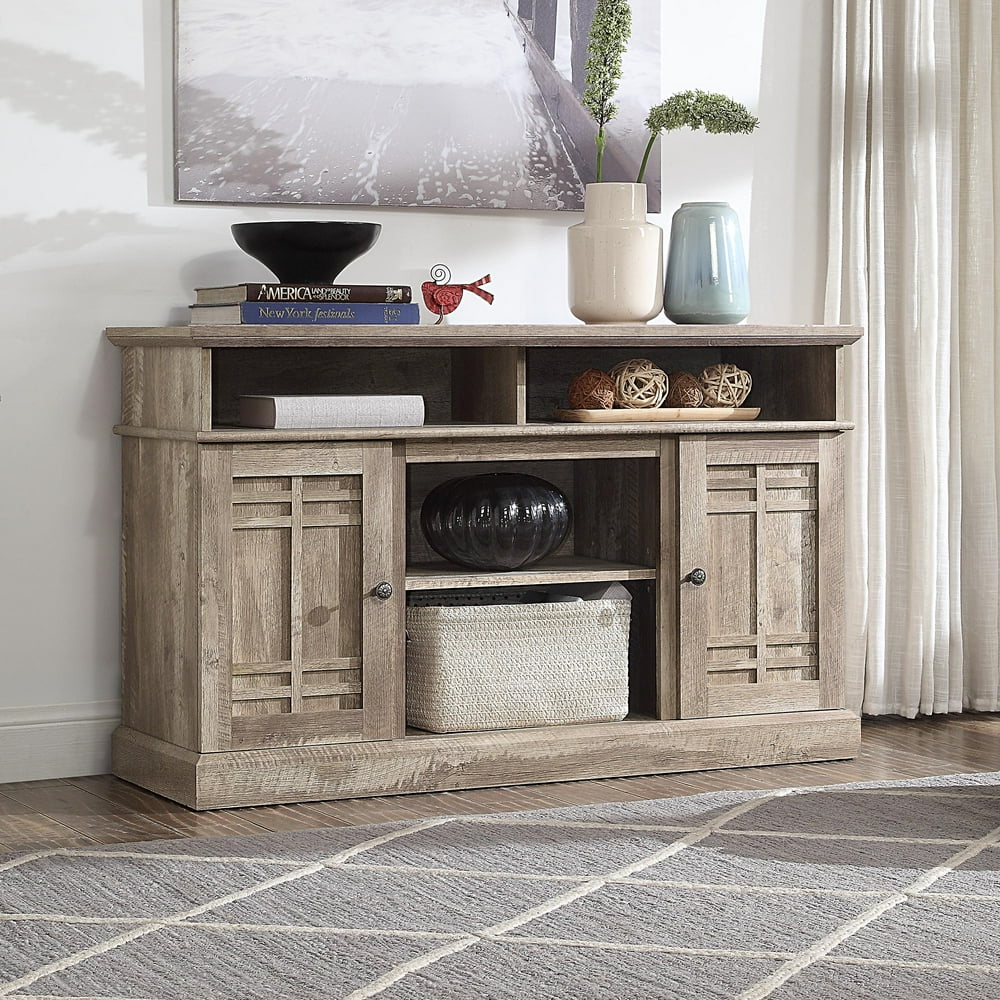 BELLEZE 48 Inch Wood Television Stand Console With Media Shelves