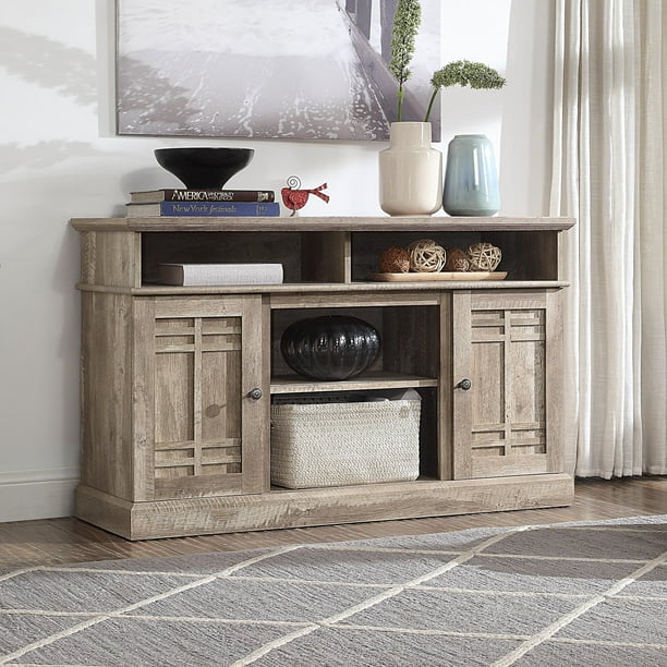 BELLEZE 48 Inch Wood Television Stand Console With Media Shelves, Ashland Pine