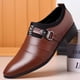 thumbnail image 1 of Zapatos de cuero Zapatos de vestir de negocios para hombres Zapatos para hombres Zapatos de punta de gran tamaño para jóvenes, 1 of 6