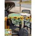 thumbnail image 6 of Square Outdoor Tablecloth with Umbrella Hole Cow Sunflowers Outside Table Cloth Waterproof Patio Table Cover Farmhouse Pastoral Animals Flowers Plants Zipper Tablecloths for Picnic Camping 60x60 Inch, 6 of 8