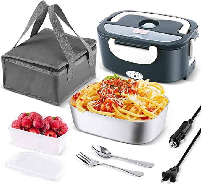 Portable 1.5L 12V Car Electric Heating Lunch Box Food Meal Heat Preservation 