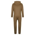 thumbnail image 5 of YLSDY Men's Fleece Lined Hooded Jumpsuit Zip Up One Piece Pajamas Playsuit Jogger Sweatsuit Overall Romper Khaki 4, 5 of 6
