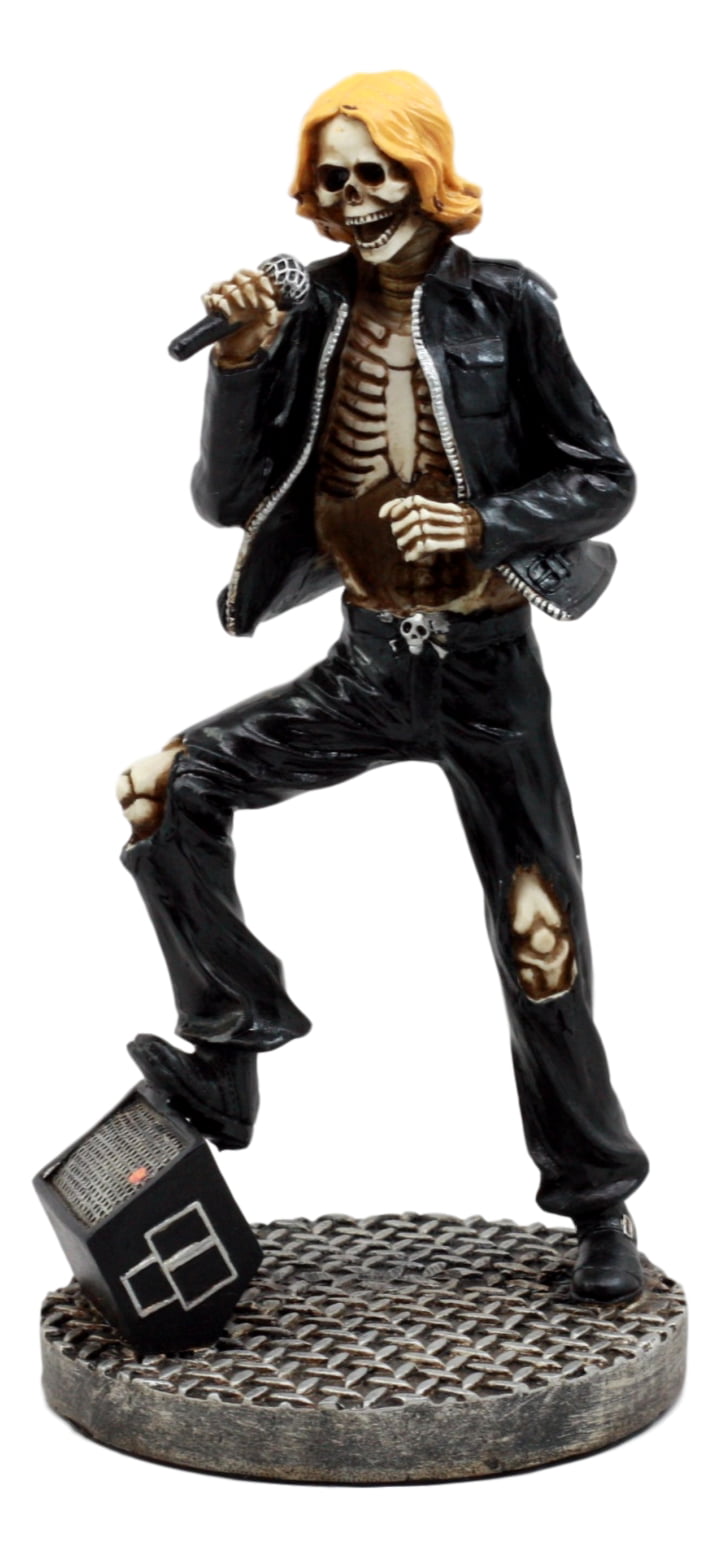 Ebros Gift Day of The Dead Skeleton Hell Rock Band Concert Figurine 8.25"H 