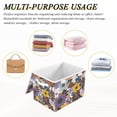 thumbnail image 6 of Yayeee Collapsible Cube Storage Bin with Lid Fabric Closet Decorative Basket with Handles, Colorful Flowers, 6 of 7
