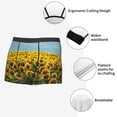 thumbnail image 6 of Fotbe Blooming Sunflower Field Men’s Total Support Pouch Boxer Briefs, X-Temp Cooling, Moisture-Wicking Underwear, Regular, Long-leg and Trunk-Small, 6 of 9