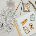 thumbnail image 3 of 1Sheet Retro Label Clear Stamps for DIY Scrapbooking Vintage Banner Tags Silicone Clear Stamp Seals Transparent Stamps, 3 of 9