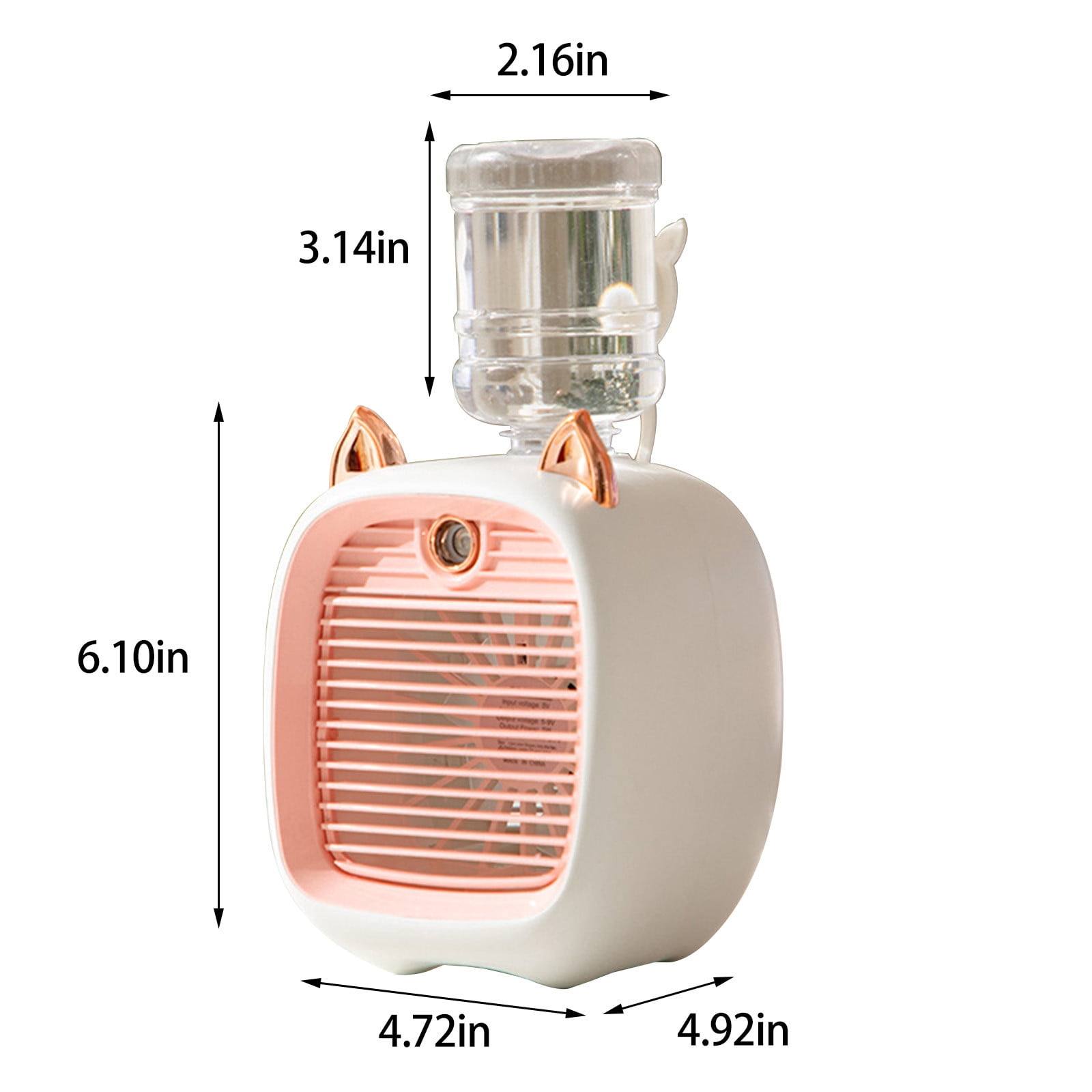 Floleo USB Air Cooler Fan with Water Spray, Portable Personal Evaporative Cooler, 3 Speed Mini Desktop Humidifier and Fan for Office Desk Bedroom, 250ml Tank, Quiet Cooling Fan