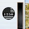 thumbnail image 3 of Handmadetneonsign American Flag Address House Number, Flag Home Address Metal, American House Address 63480, 3 of 5