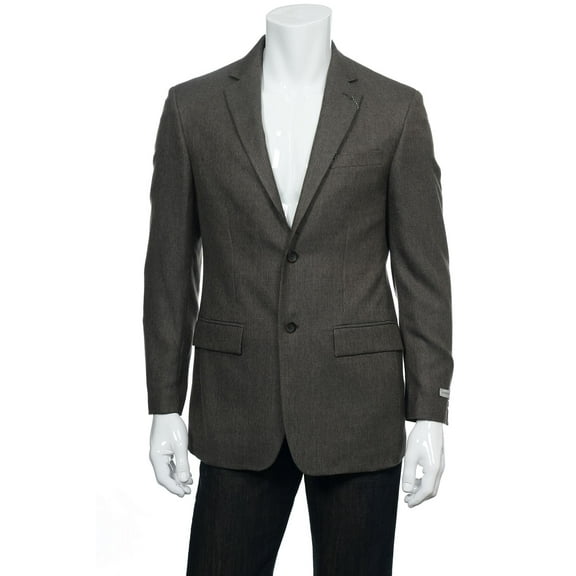 Geoffrey Beene Men's Window Pane 2 Button Sport Coat Sports Jacket (48 Regular, Black)