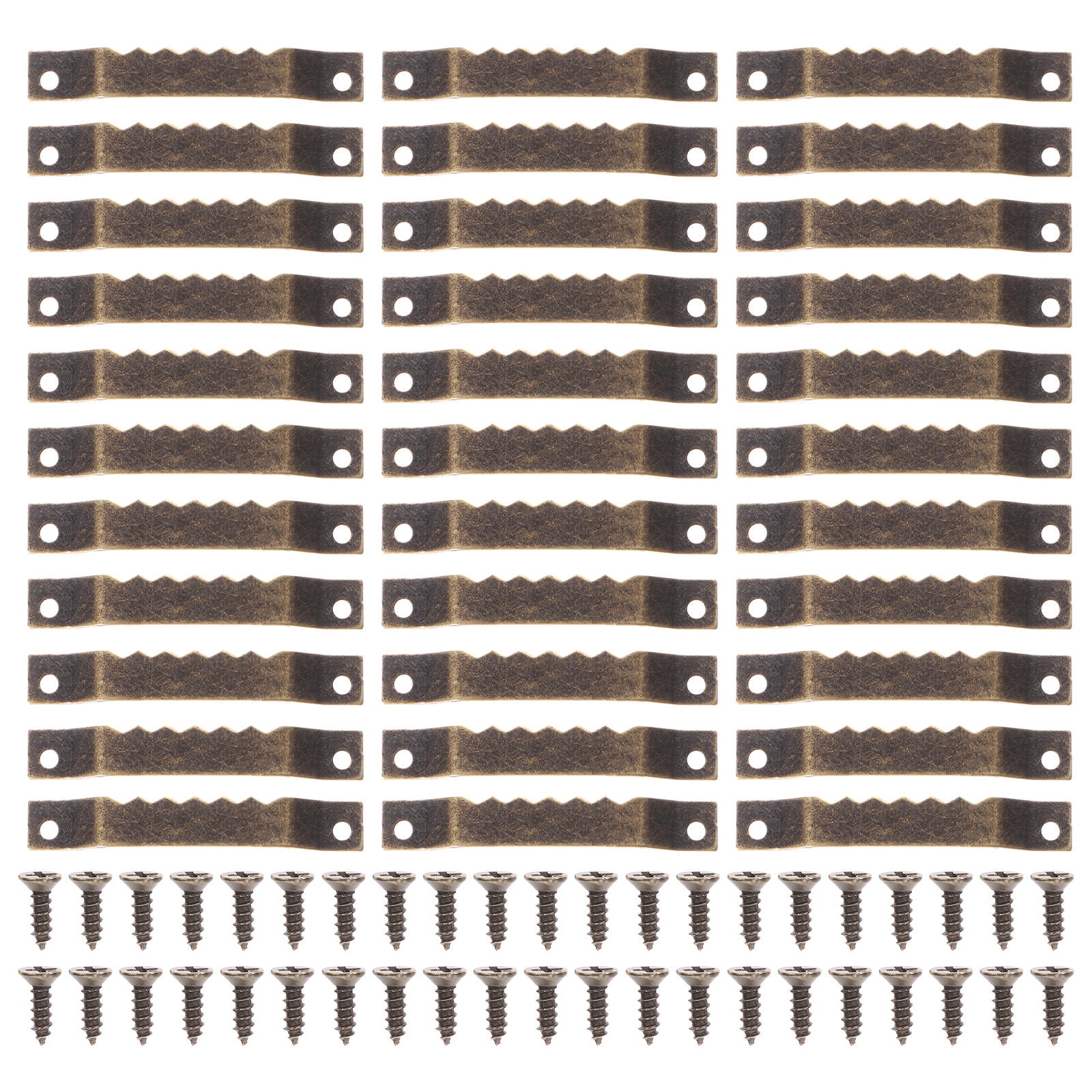 FONDOTIN 100Pcs Metal Hook for Photo Hanging Antique Bronze Picture Frame Hook Mounting Hardware