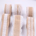 thumbnail image 4 of 2 m 50 mm ancho diy hecha a mano de encaje rollo de lino rollos de arpillera naturales Abanopi 2 m 50 mm, 4 of 7