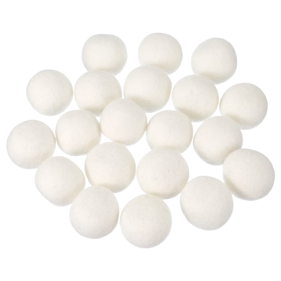 Uxcell 20 Pcs Wool Felt Balls Beads, 1.2 Inch Felt Pom Poms for Crafts, Handmade Pompoms Bulk Small Bead for Nursery Handicrafts and DIY Art Decoration, White