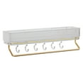 thumbnail image 1 of Wall Hanging Organizer, Alumimum Durable Bathroom Shelf Strong Load Bearing  for Kitchen Clear Simple Type,Clear Type with Hook and Towel Bar,Green Simple Type,Green Type with Hook, 1 of 8