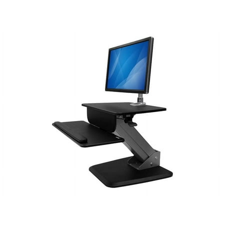 UPC: 0065030865357 | StarTech.com Single Monitor Sit-to-stand Workstation – One-Touch Height Adjustment (BNDSTSPIVOT) – Mounting kit (tray  surface  base plate  spring arm) – for LCD display / PC equipment – wood  steel – black – screen size: 12 -30  – desktop stand