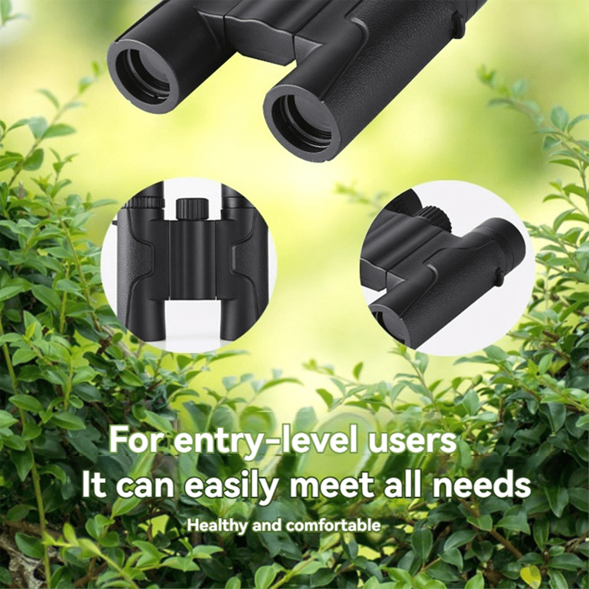 10x25 Binoculars are Suitable for Children and Adults, Bird Watching, Hunting, Camping and Star Watching.,1 x telescope,Black