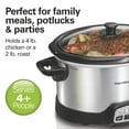 thumbnail image 5 of Hamilton Beach 4 Qt Programmable Slow Cooker, Stoneware Crock with Removable Pot, Stainless Steel, 5 of 9