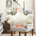 thumbnail image 3 of Cojín de asiento de sillón Cojín de silla en forma de acogedor Cojín de asiento de felpa Cojín de asiento cálido y perezoso de oficina Cojín de - blanco Sunnimix cojín de asiento suave, 3 of 8