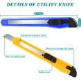 thumbnail image 4 of 20-Pack Box Cutter Retractable, Utility Knife with Auto-Lock Design, for Carton, Paper, 4 of 6