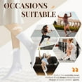thumbnail image 6 of NANAhuang White Socks for Women Crew Soft Cotton Thin Casual Calf Socks 6 Pairs, 6 of 6